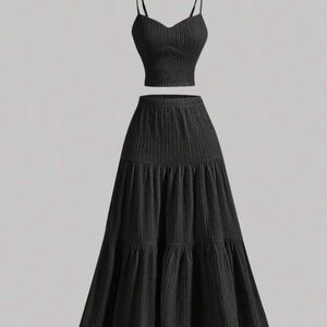 Elegant Black Maxi Skirt